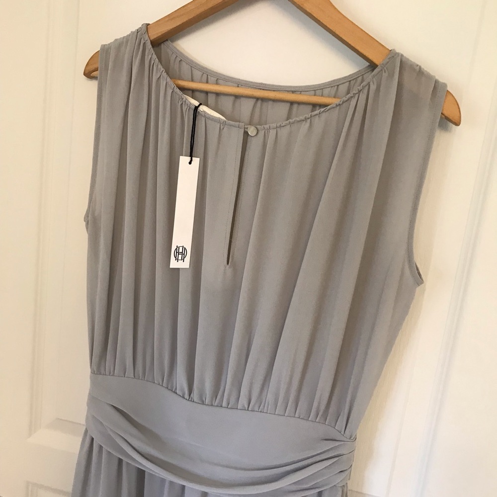 House Of Harlow 1960 Grey Roman Chiffon Dress NWT - Picture 4 of 7